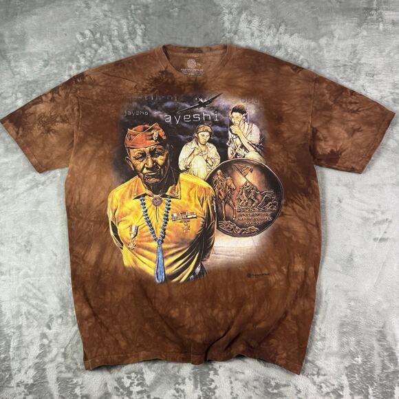 The mountain Native American men’s brown graphic tee size 3xl - Picture 1 of 7